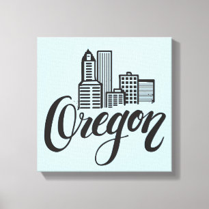 Lienzo Diseño de tipografía de Oregon