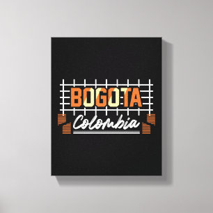 Lienzo Diseño de tipografía retro de Bogotá Colombia