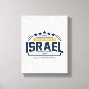 Lienzo Diseño de tipografía urbana moderna de Tel Aviv Is