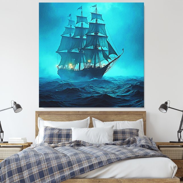 Lienzo Diseño de un viaje oceánico maravilloso (Insitu(Dormitorio))