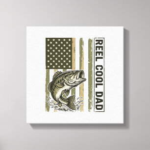 Lienzo Diseño de vector de bandera de pesca de lubina gen