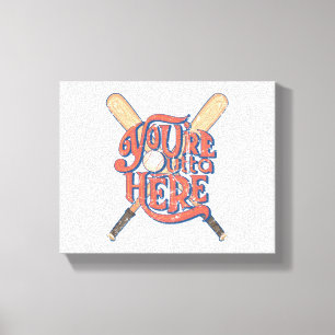 Lienzo Diseño de ventilador de béisbol retro