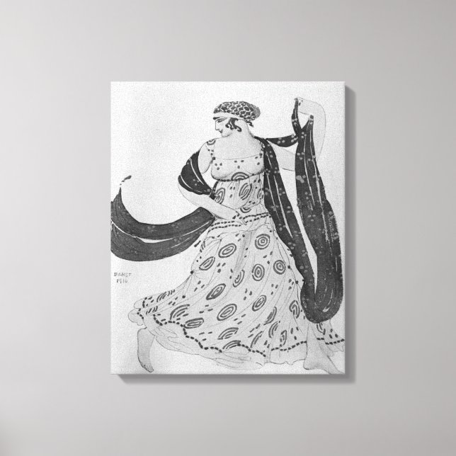 Lienzo Diseño de vestuario para "Cleopatra", 1910 (Anverso)