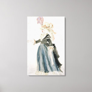 Lienzo Diseño de vestuario para "Misa Sert" como "Une Dam