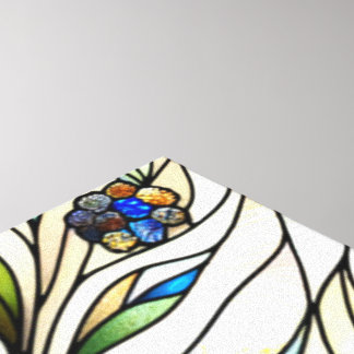 Lienzo Diseño de vidrio templado flores silvestres y mari