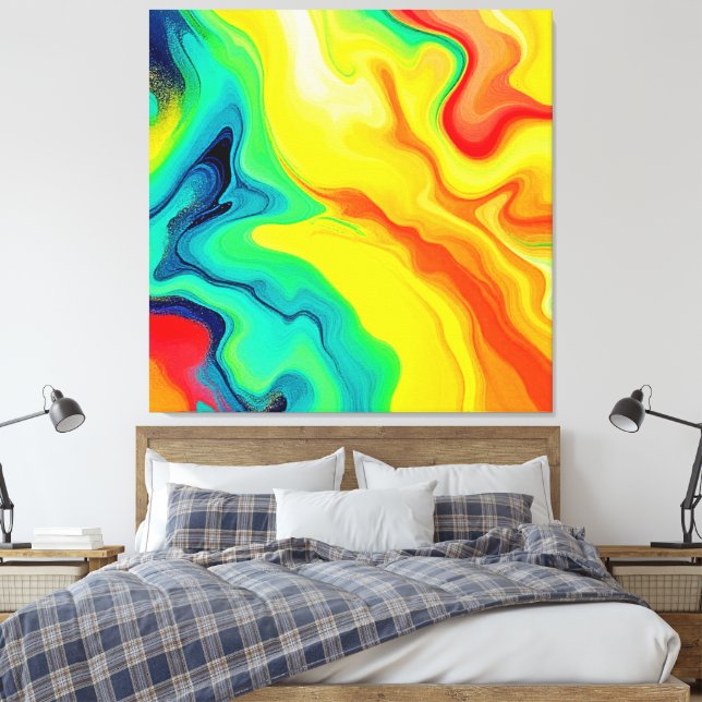 Lienzo Diseño del arcoiris (Insitu(Dormitorio))