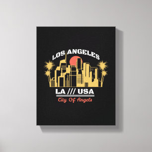Lienzo Diseño del horizonte de Los Ángeles LA EE. UU. Ciu