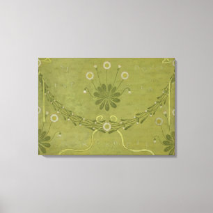 Lienzo "Diseño del papel pintado de Margarete del La",