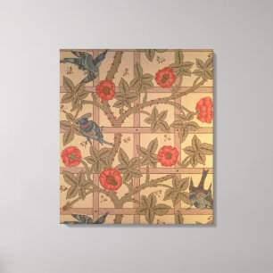 Lienzo Diseño del papel pintado del "enrejado", 1864