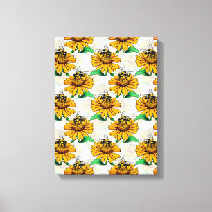 Lienzo Diseño del patrón de flor de girasol