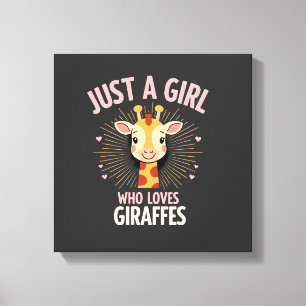 Lienzo Diseño Divertido de Jirafa para Mujeres y Niñas Sa