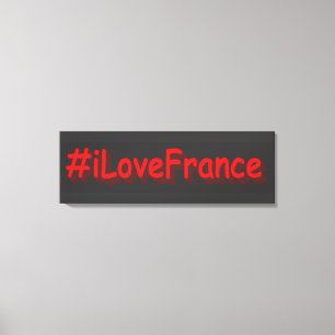 Lienzo Diseño elegante de "iLoveFrance". ¡Hazte con una e