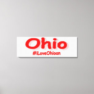 Lienzo Diseño elegante de "iLoveOhioan". Comprar ahora