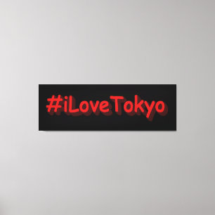 Lienzo Diseño elegante de "iLoveTokyo". ¡Hazte con una en
