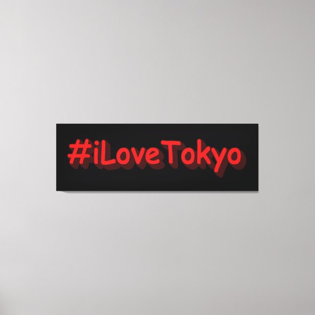 Lienzo Diseño elegante de "iLoveTokyo". ¡Hazte con una en (Anverso)