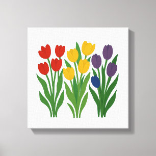 Lienzo Diseño floral audaz Tulip Wall Art