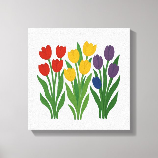 Lienzo Diseño floral audaz Tulip Wall Art (Anverso)