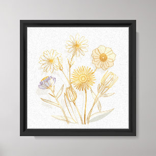 Lienzo Diseño floral de esquema minimalista elegante mode