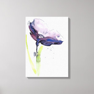 Lienzo Diseño floral de verano con abstracto pintado a ma