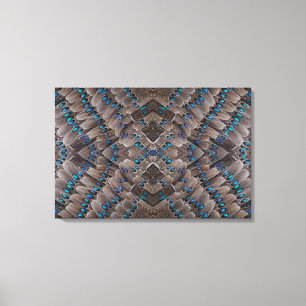 Lienzo Diseño Fractal Pluma de Faisán
