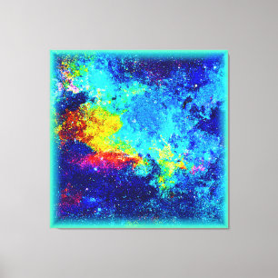 Lienzo Diseño galáctico multicolor. ¡Hazte con una en Zaz
