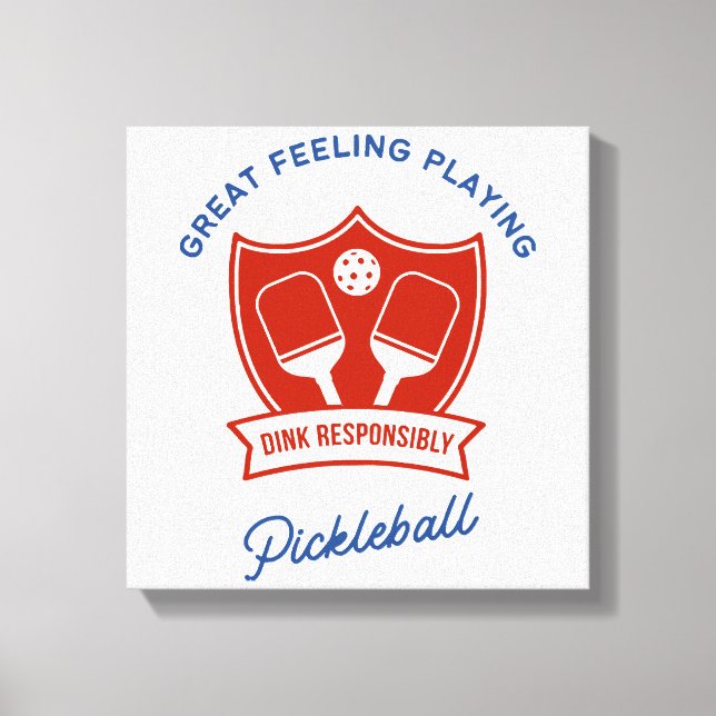 Lienzo Diseño genial de pickleball para llevar (Anverso)