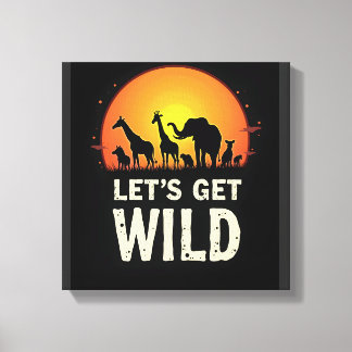 Lienzo Diseño genial de safari para hombres mujeres niños