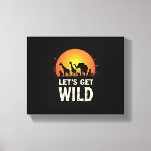 Lienzo Diseño genial de safari para hombres, mujeres y ni