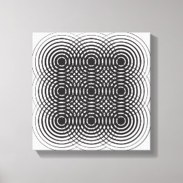 Lienzo diseño geométrico abstracto en blanco y negro