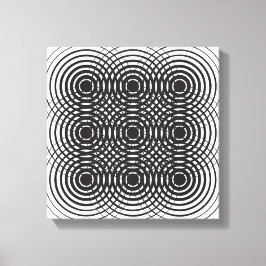 Lienzo diseño geométrico abstracto en blanco y negro