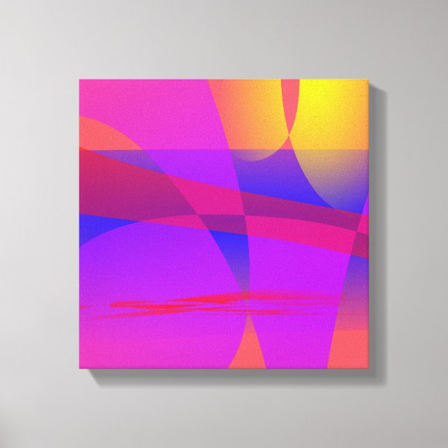 Lienzo Diseño geométrico vibrante y colorido (Anverso)