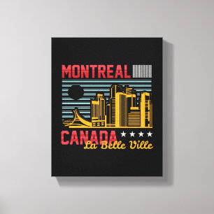 Lienzo Diseño gráfico de viaje retro del horizonte de Mon