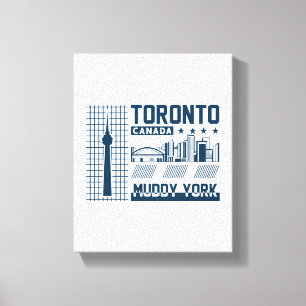 Lienzo Diseño gráfico del horizonte urbano de Toronto, Ca