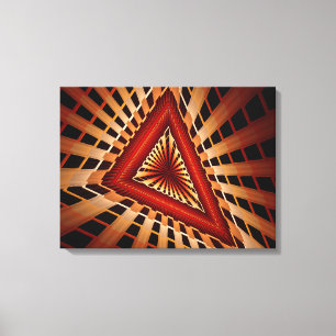 Lienzo Diseño gráfico fractal moderno de 3D Fantasy Netwo