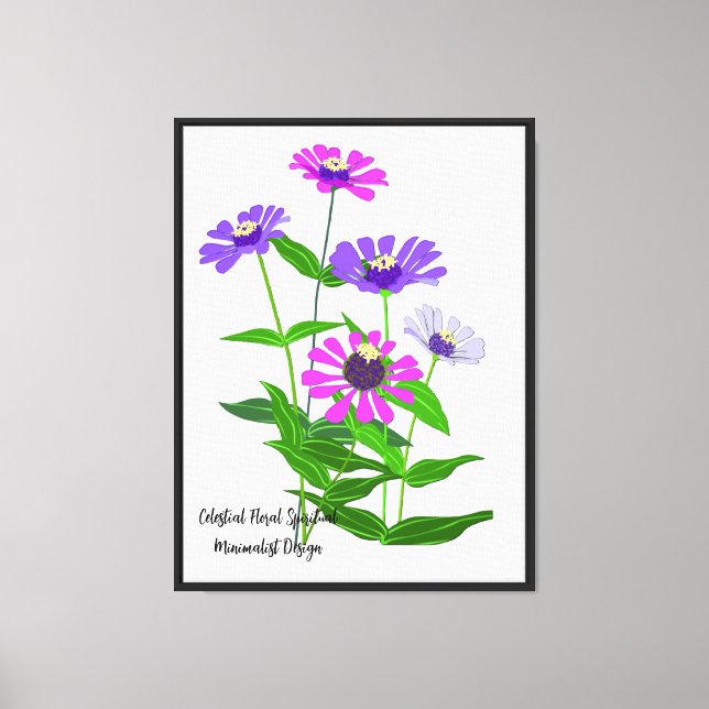 Lienzo Diseño Mínimo Espiritual Floral Celestial (Anverso)