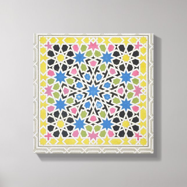 Lienzo Diseño mosaico de la Alhambra, de 'The Arabian (Anverso)