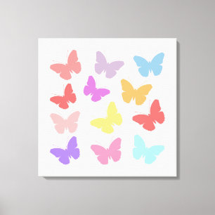 Lienzo Diseño multicolor de las mariposas