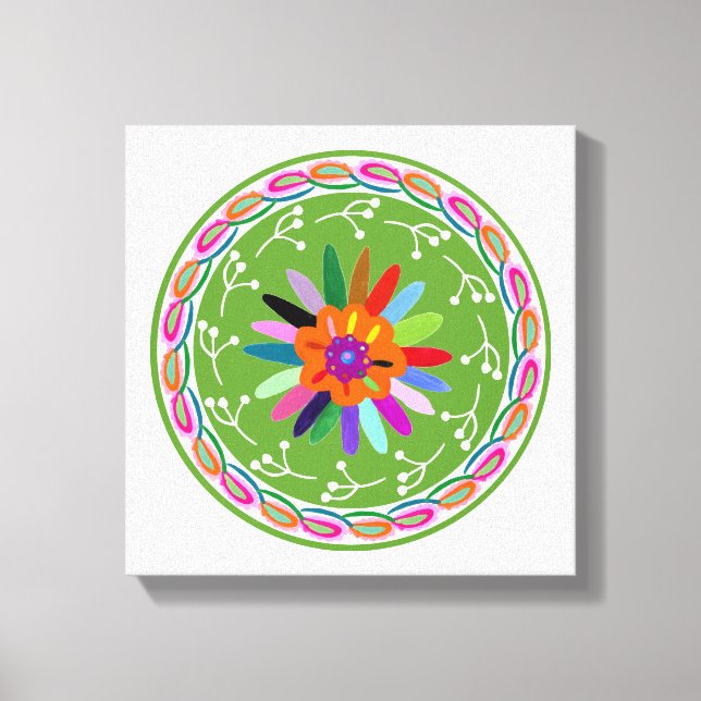 Lienzo Diseño otomí moderno (Anverso)