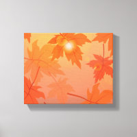 Diseño otoñal con hojas de arce y efecto bokeh