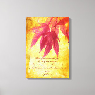 Lienzo Diseño otoñal, Joshua 1:9, poster de pared