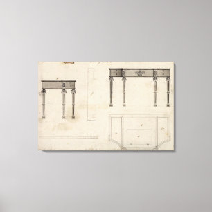 Lienzo Diseño para una tabla de escritura (pluma y tinta