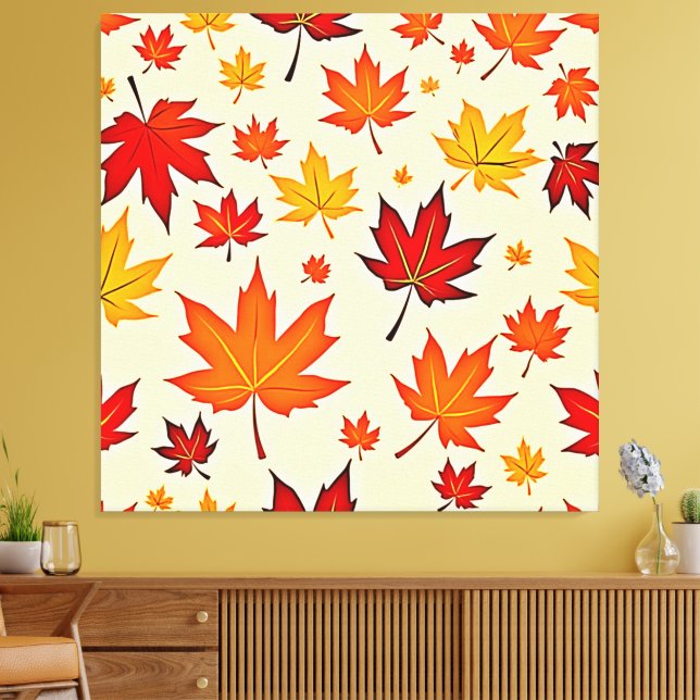 Lienzo Diseño perfecto de follaje de otoño (Insitu (Sala de estar))