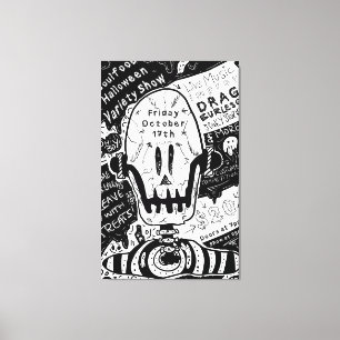 Lienzo Diseño poster de Halloween