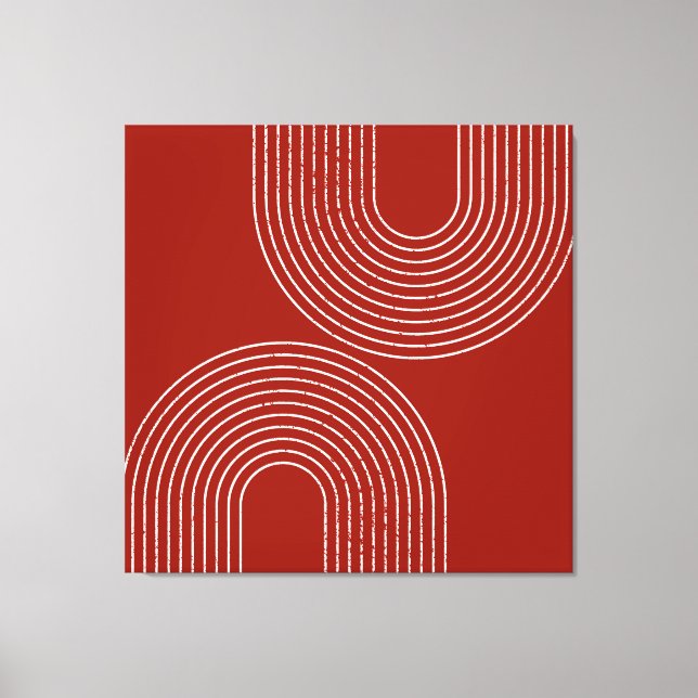 Lienzo Diseño rojo moderno (Anverso)
