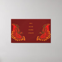 Diseño rojo y dorado de China Dragon