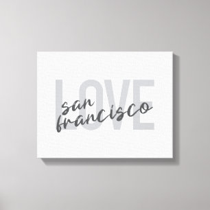 Lienzo Diseño sencillo, moderno y urbano Love San Francis