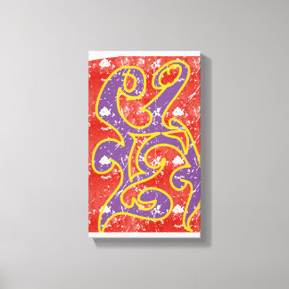 Lienzo diseño tribal abstracto malvado