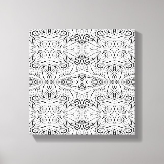Lienzo Diseño tribal inspirado 6 (Anverso)
