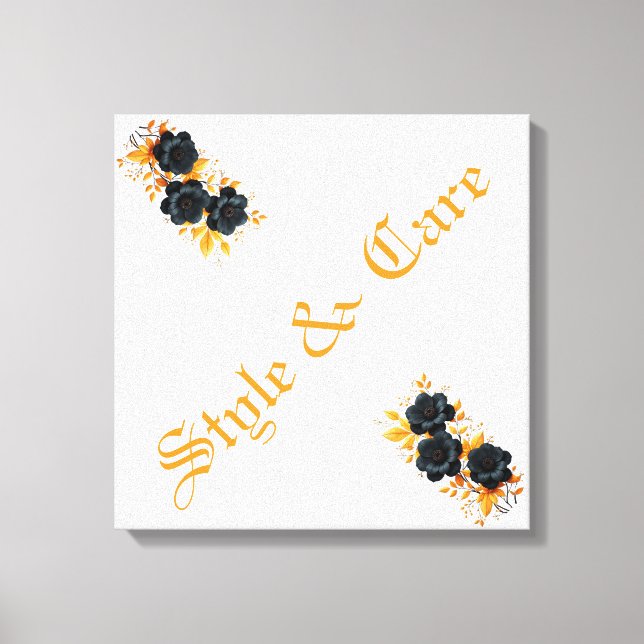 Lienzo Diseño único moderno con estilo floral (Anverso)