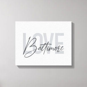 Lienzo Diseño urbano sencillo y moderno de moda Love Balt